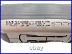 Sony M-100MC MicroCassette Voice Recorder Dictaphone Dictation Machine Handheld
