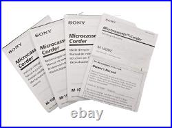 Sony M-100MC MicroCassette Voice Recorder Dictaphone Dictation Machine Handheld