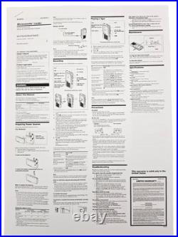 Sony M-470 MicroCassette Voice Recorder Dictaphone Dictation Machine Handheld