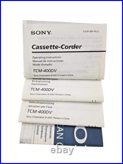 Sony Pressman TCM-400DV Voice Recorder Standard Cassette Player Dictaphone