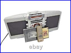 Sony Psyc ZS-D55 Boombox Stereo Portable CD Cassette Tape Radio Tuner AM FM