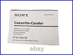 Sony TCM-16 Pressman Voice Recorder Standard Cassette Dictaphone Walkman Vtg Sony TCM-16 Pressman Voice Recorder Standard Cassette Dictaphone Walkman Vtg