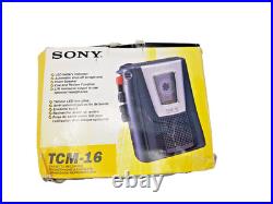 Sony TCM-16 Pressman Voice Recorder Standard Cassette Dictaphone Walkman Vtg
