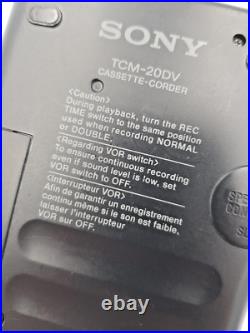 Sony TCM-20DV Pressman Voice Recorder Standard Cassette Dictaphone Dictation VOR Sony TCM-20DV Pressman Voice Recorder Standard Cassette Dictaphone Dictation VOR