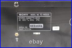 Sony TC-WE305 Cassette Deck ALL NEW BELTS Cleaned and Serviced Tested