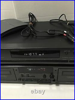 Sony TC-WR521 Double Cassette Player ST-JX521 FM Tuner Tested Deck B Faulty Vtg