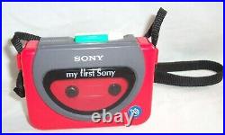 Sony WALKMAN WM-3000 Red Cassette Tape Player My First JAPAN RARE EXCELLENT