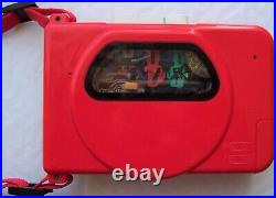 Sony WALKMAN WM-3030 Red Cassette Tape Player My First JAPAN RARE PIC WHEEL EX