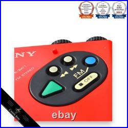 Sony WMF5 Sports Walkman on the BEACH Red FM Radio Cassette Player Refurbished