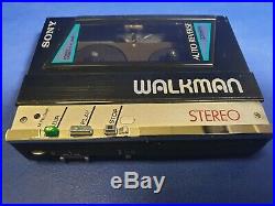 Sony WM-40 Walkman Cassette Player Black metal body WORKING