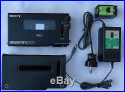 Sony WM-D6C SERVICED, early version pointy head! Soft case, BP23 and charger