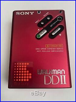 Sony WM-DD2 RED, near mint! Completely restored, very beautiful