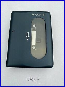 Sony WM-DD33, restored! With original leather case. Blue color RARE