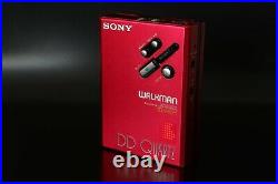 Sony WM-DDIII Quartz Red Walkman REPAIRED near MINT