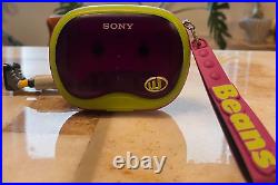 Sony WM? EQ3 Beans Refurbished player with auto-reverse function Green Purple