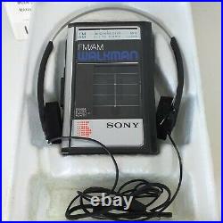Sony Walkman Radio Cassette WM-F31 S/N 737912 Boxed with Clip + Instructions