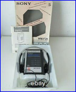 Sony Walkman Radio Cassette WM-F31 S/N 737912 Boxed with Clip + Instructions