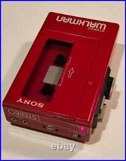 Sony Walkman WM-4 Stereo Cassette Player in Retro Red. Quality. Refurbished WM4