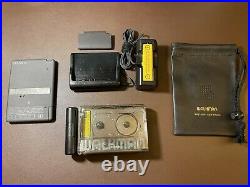 Sony Walkman WM-504 Cassette Player Excellent Working! With charger/stand/bag