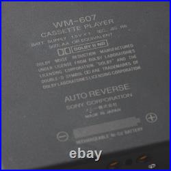 Sony Walkman WM-607 Cassette Player Matt Black Refurbished