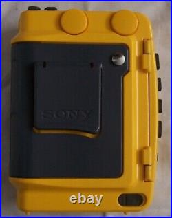 Sony Walkman WM-AF54 SPORTS Stereo Cassette Tape Player AF 54 Yelow RARE EXC