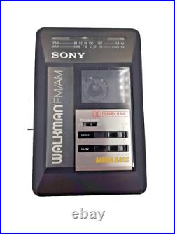 Sony Walkman WM-BF49 Personal Cassette Stereo Player AM FM Radio Tuner Black Vtg Sony Walkman WM-BF49 Personal Cassette Stereo Player AM FM Radio Tuner Black Vtg