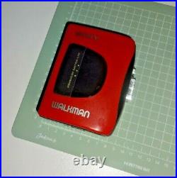 Sony, Walkman WM-EX10 Cassette player only Serial No 276424, Red & Black