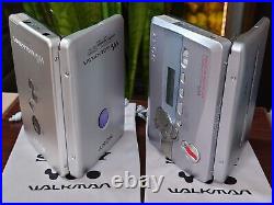 Sony Walkman WM-EX610 & WM-GX688 silver smart bundle, both mint & fully restored