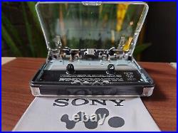 Sony Walkman WM-EX610, silver, clearcase, near mint, fully restored, accessories