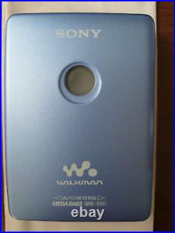 Sony Walkman WM-EX621, mint, blue / white, fully restored, accessories