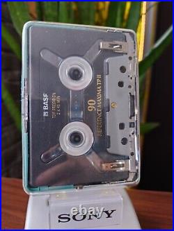 Sony Walkman WM-EX621, superb looks, silver / teal fully restored, accessories