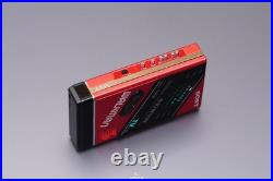 Sony Walkman WM F101 Cassette Player FM AM Radio Refurbished Red Clean Working