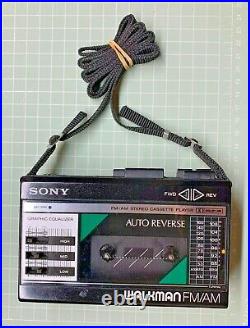 Sony Walkman WM-F28 S/N116619 FM/AM/Auto Reverse Cassette player Serviced
