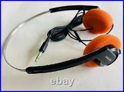 Sony Walkman WM-F41 Refurb works excellent Original MDR-010 Orange Headphones
