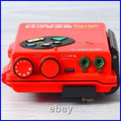 Sony Walkman WM-F5 Sports Cassette Player FM Radio Red Refurbished