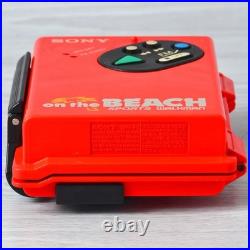 Sony Walkman WM-F5 Sports Cassette Player FM Radio Red Refurbished