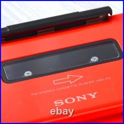 Sony Walkman WM-F5 Sports Cassette Player FM Radio Red Refurbished