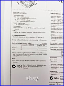 Sony Walkman WM-FX193 Personal Cassette Stereo Player AM FM Radio Tuner Vintage