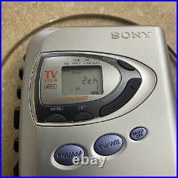 Sony Walkman WM-FX290 Digital Tuning TV/Weather FM/AM Stereo Cassette MDR-006