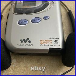 Sony Walkman WM-FX290 Digital Tuning TV/Weather FM/AM Stereo Cassette MDR-006