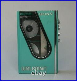Turquoise Sony Walkman WM-30 Serviced with new belt and Working Perfectly