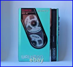 Turquoise Sony Walkman WM-30 refurbished and working perfectly