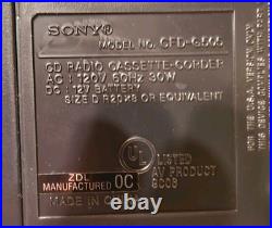 VTG Y2K Sony Xplod Boom Box CFD-G505 CD Cassette Radio Refurbished Mega Bass