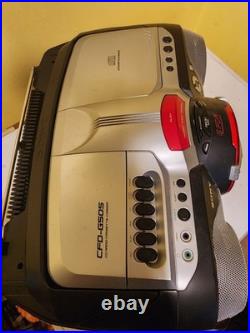 VTG Y2K Sony Xplod Boom Box CFD-G505 CD Cassette Radio Refurbished Mega Bass