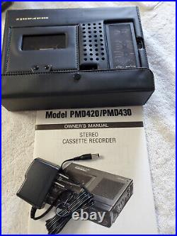 Very Clean Refurbished Marantz PMD420 2-Head Portable Cassette Deck