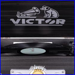 Victor Belmont 8-in-1 Wood Music Center Graphite Refurbished Grade Very Good