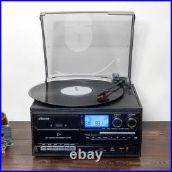 Victor Cosmopolitan Turntable Music Center Black Refurbished Grade Very Good