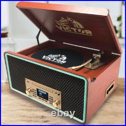 Victor Fremont 8-in-1 Wood Music Center Refurbished Grade Very Good