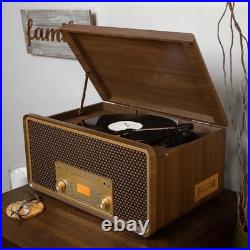 Victor Monument 8-in-1 Wood Music Center Espresso Refurbished Grade Very Good