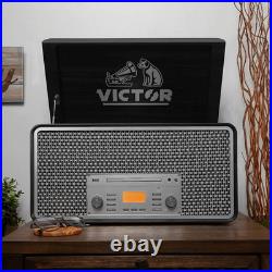 Victor Monument 8-in-1 Wood Music Center Graphite Refurbished Grade Very Good Victor Monument 8-in-1 Wood Music Center Graphite Refurbished Grade Very Good